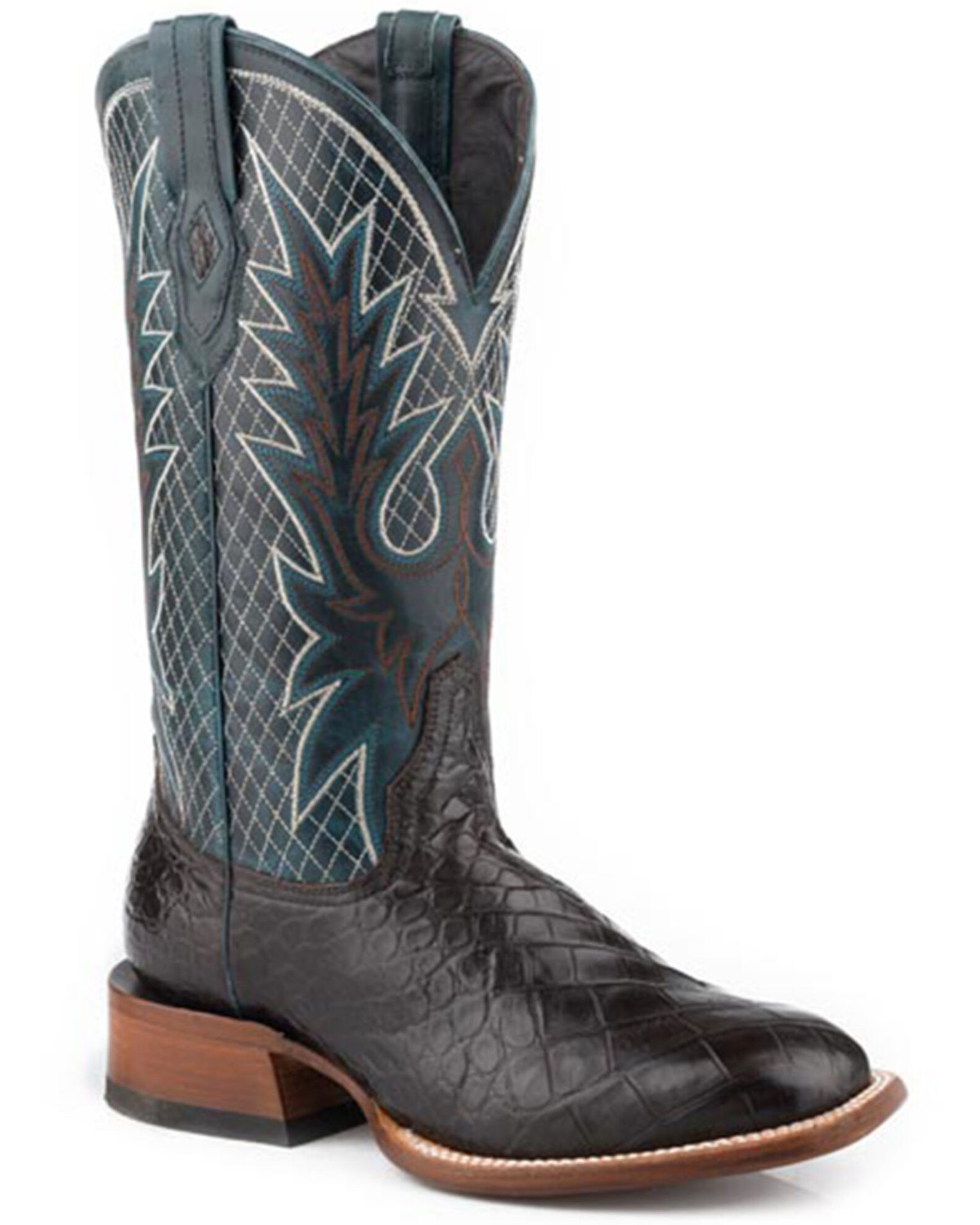 Stetson Men s Exotic Alligator Western Boots Broad Square Toe Sheplers