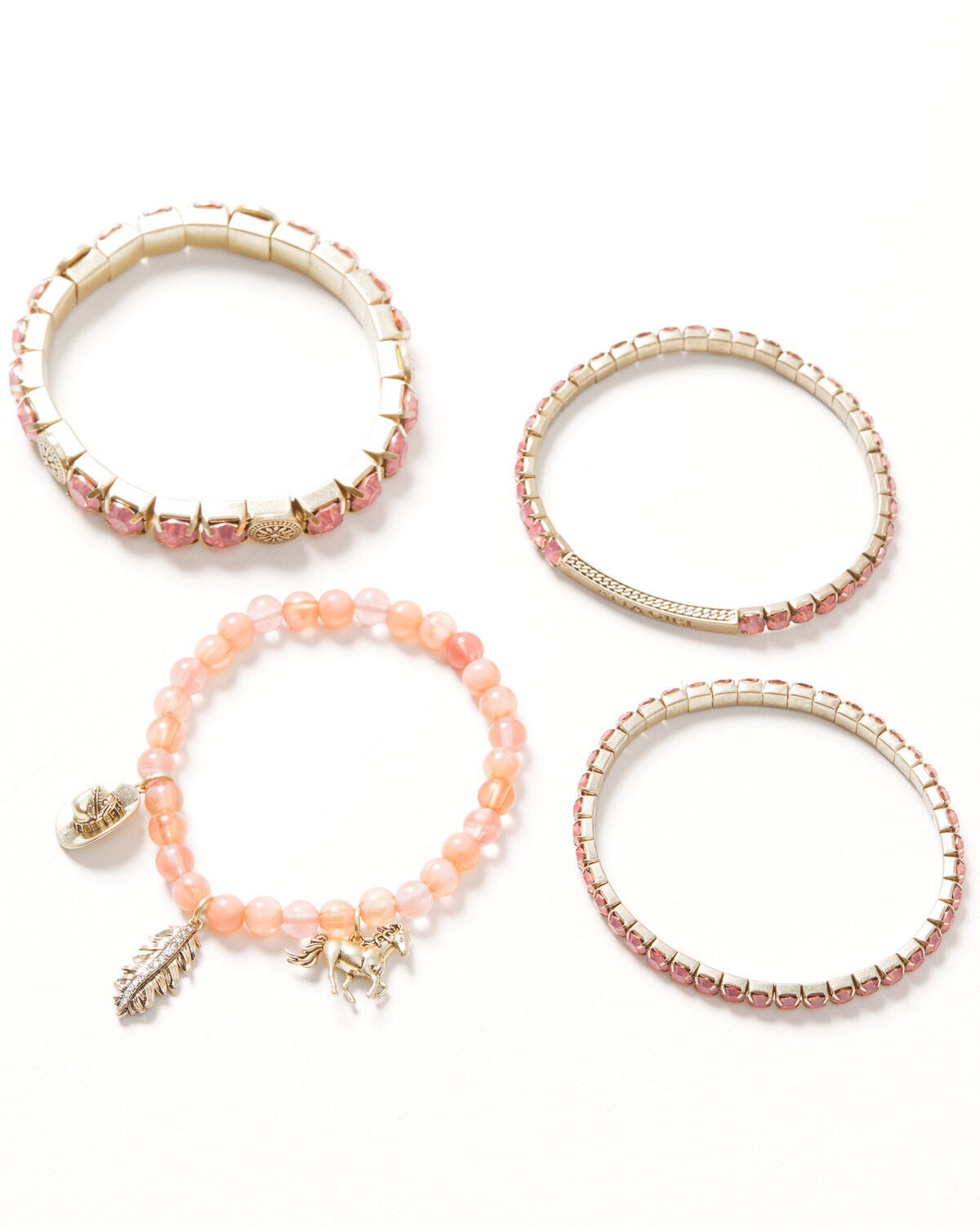 Lainey Wilson Women's Atta Girl Bracelet Set - 4 Pack, Gold, hi-res