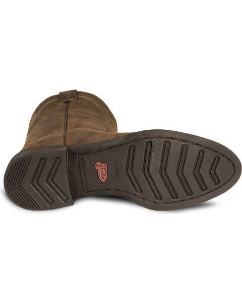 Justin Men's Stampede Roper Western Boots - Round Toe, Bay Apache, hi-res