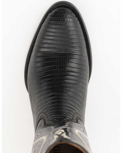 Image #5 - Ferrini Men's Black Teju Lizard Western Boots - Medium Toe, Black, hi-res