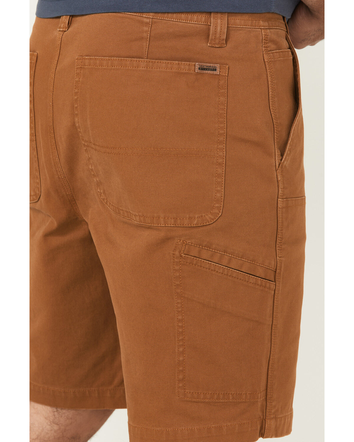Image #4 - Lucky Brand Workwear Men's Double Front Panel Shorts, Brown, hi-res