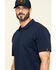 Image #3 - Hawx Men's Navy Miller Pique Short Sleeve Work Polo Shirt, Navy, hi-res