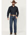 Image #1 - Ariat Men's M2 Camilo Dark Wash Relaxed Bootcut Rigid Denim Jeans, Dark Wash, hi-res