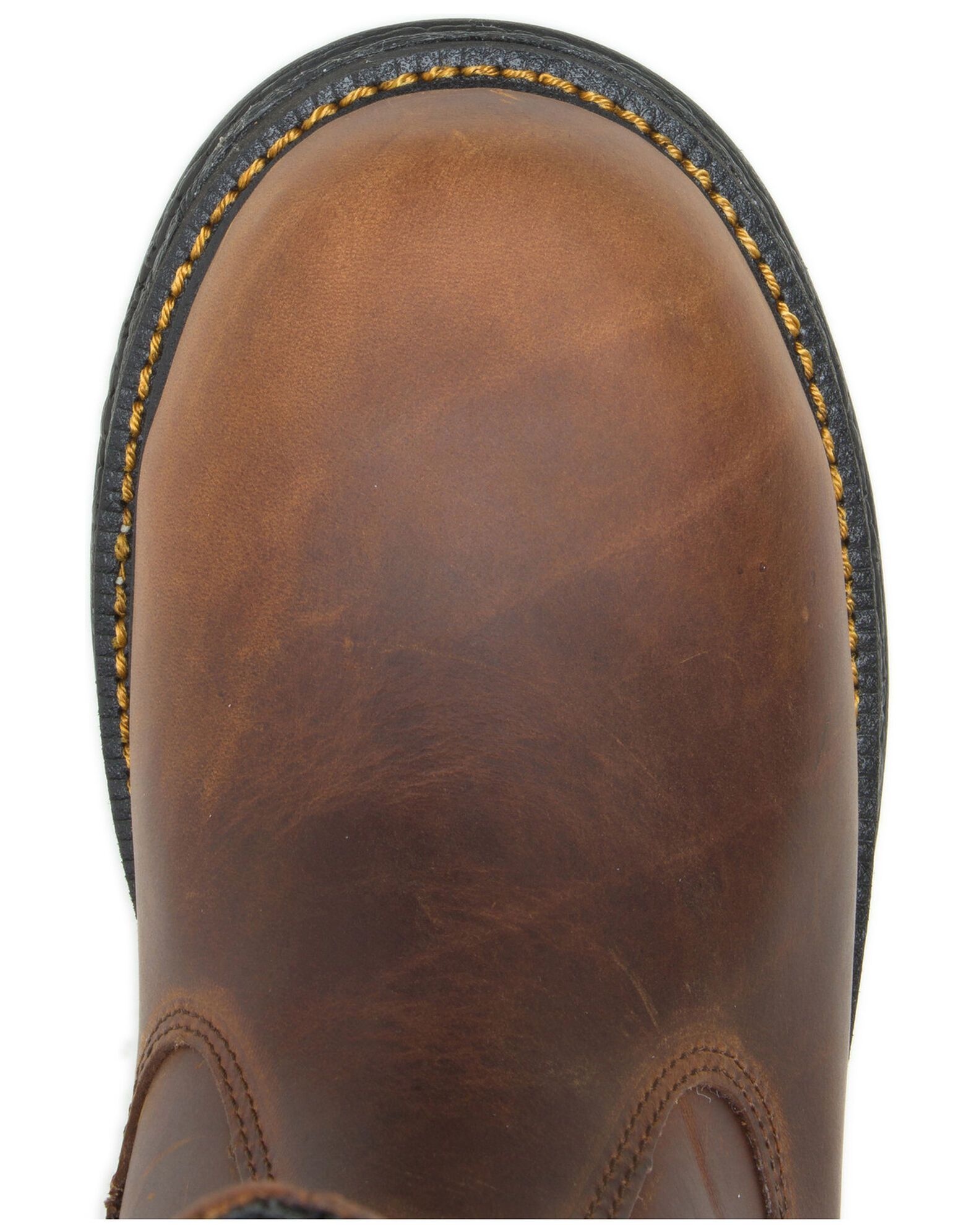 Image #4 - Wolverine Men's Hellcat Waterproof Western Work Boots - Composite Toe, Brown, hi-res