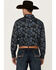 Image #4 - Cowboy Hardware Men's Peacock Paisley Print Long Sleeve Snap Western Shirt, Black, hi-res