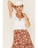 Image #1 - Patrons of Peace Women's Hyland Knit Crop Top, White, hi-res