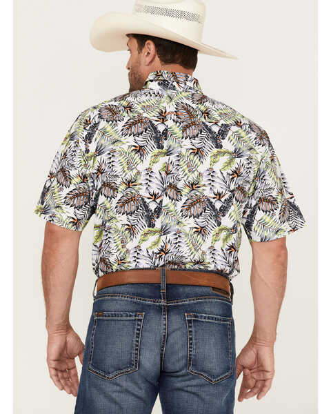 Image #4 - Ariat Men's Blaine Floral Print Short Sleeve Button Down Western Shirt , White, hi-res