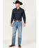 Image #1 - Wrangler Retro Men's Fergus Medium Wash Slim Straight Stretch Denim Jeans, Medium Wash, hi-res