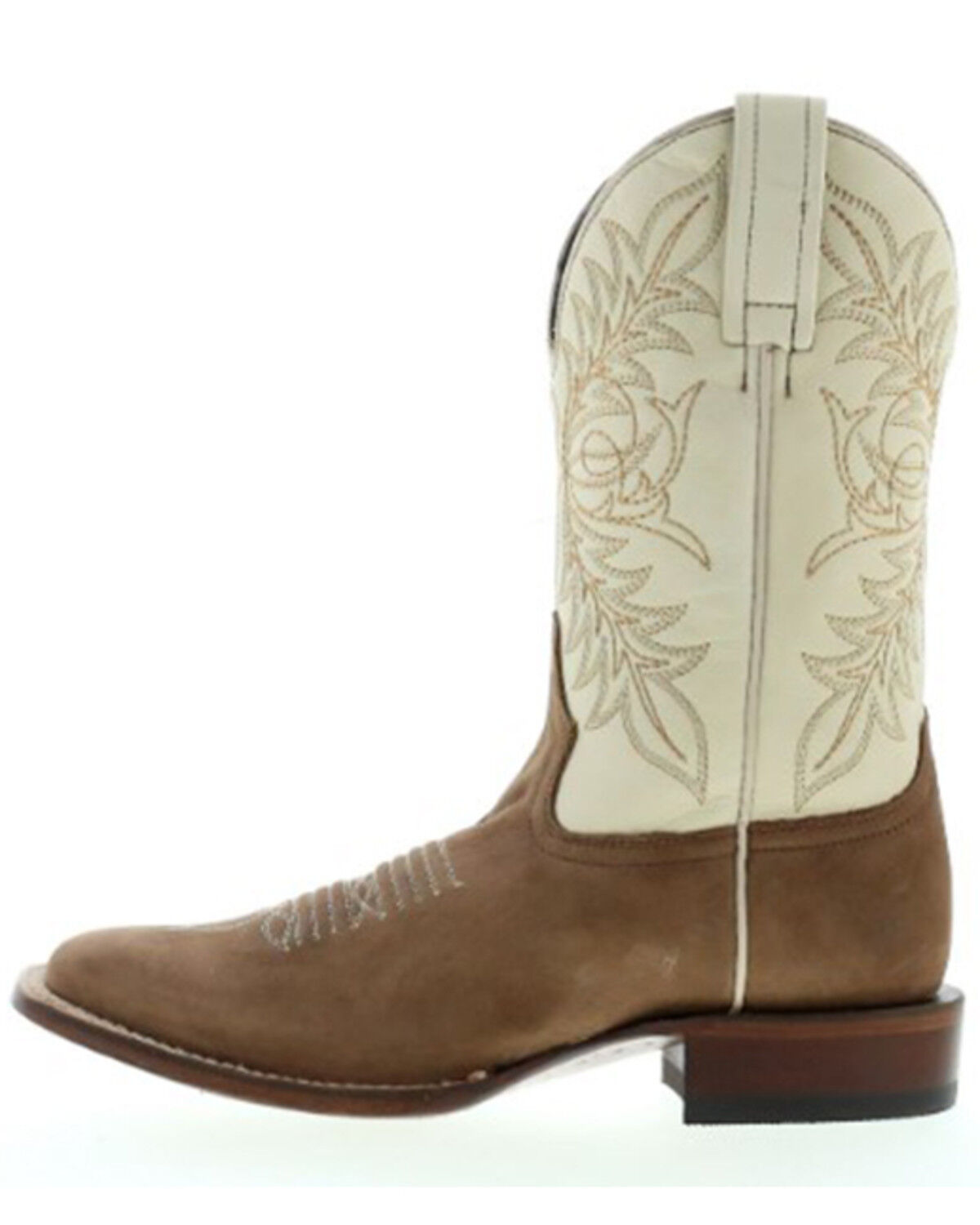 Image #3 - Botas Caborca For Liberty Black Women's Embroidered Leaf Western Boot - Broad Square Toe, Natural, hi-res