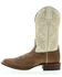 Botas Caborca For Liberty Black Women's Embroidered Leaf Western Boot - Broad Square Toe , Natural, hi-res