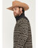 Image #2 - Ariat Men's Basis Southwest 1/4 Zip-Up Fleece Pullover, Black, hi-res