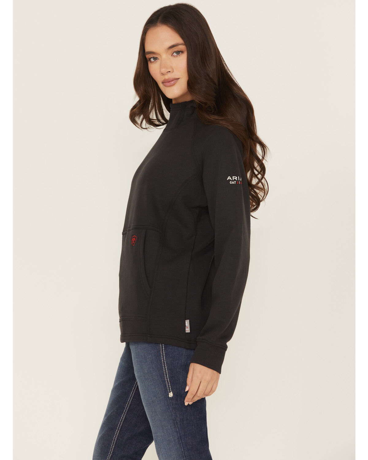 Image #2 - Ariat Women's FR Primo Fleece 2.0 Work Hoodie, Black, hi-res