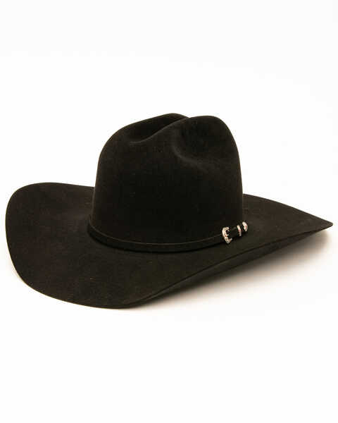 Rodeo King Men's 10X Low Felt Hat, Black, hi-res