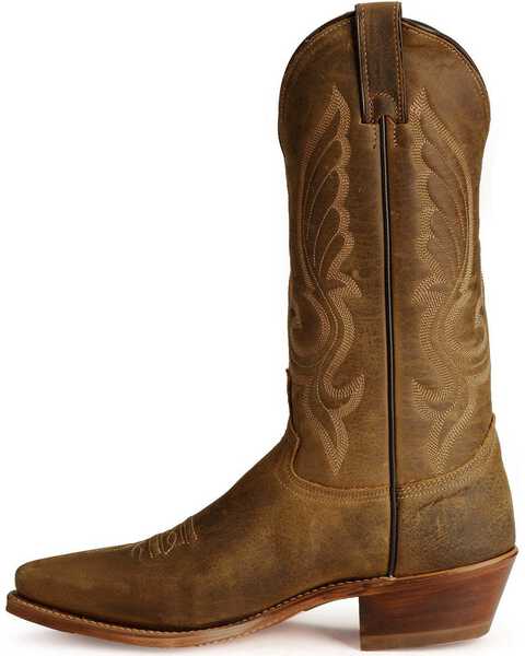Image #3 - Abilene Men's Distressed Leather Western Boots - Snip Toe, Distressed, hi-res