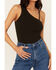 Image #3 - People of Leisure Women's Hollie One Shoulder Tank, Black, hi-res