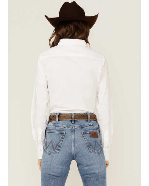 Image #4 - Kimes Ranch Women's Logo Long Sleeve Button-Down Western Shirt , White, hi-res