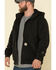 Carhartt Men's Rain Defender Thermal Lined Zip Work Hooded Sweatshirt - Tall, Black, hi-res