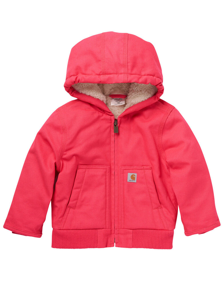 Carhartt Infant Girls' Insulated Active Jacket, Dark Pink, hi-res