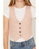 Image #3 - Ashley Girls' Embellished Denim Vest, Pink, hi-res