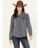 Image #1 - STS Ranchwear By Carroll Women's Duke Long Sleeve Snap Denim Western Shirt, Medium Wash, hi-res