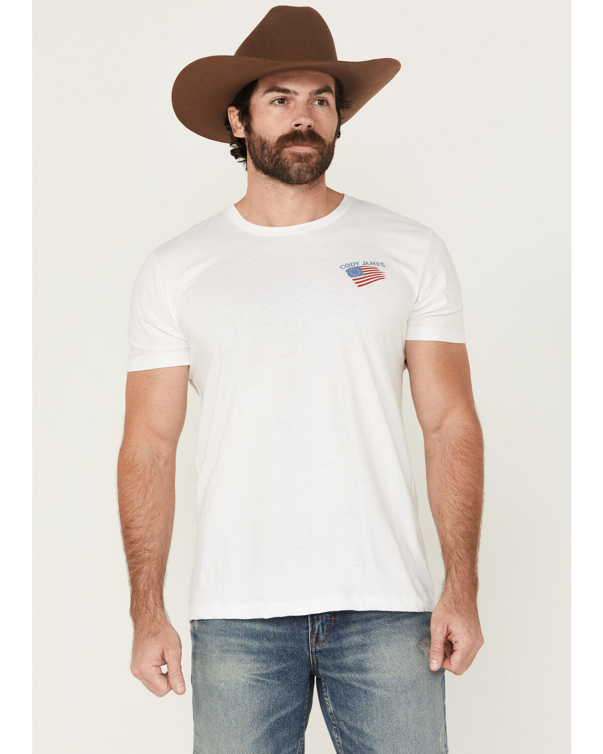 Image #1 - Cody James Men's Heritage Short Sleeve Graphic T-Shirt, White, hi-res