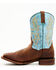 Dan Post Men's Performance Western Boots - Broad Square Toe , Blue, hi-res