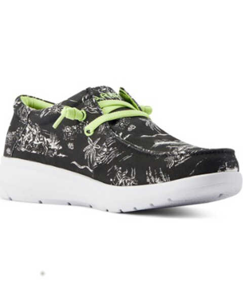 Image #1 - Ariat Men's Hilo Aloha Western Casual Shoes - Moc Toe, Black, hi-res