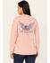 Image #1 - Ariat Women's FR American Rose Long Sleeve Work T-Shirt, Dark Pink, hi-res