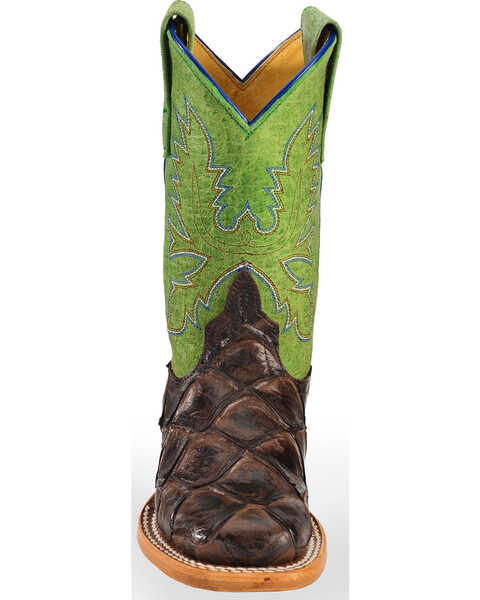 Image #4 - Horse Power Boys' Brown Filet Of Fish Print Boots - Square Toe, Brown, hi-res