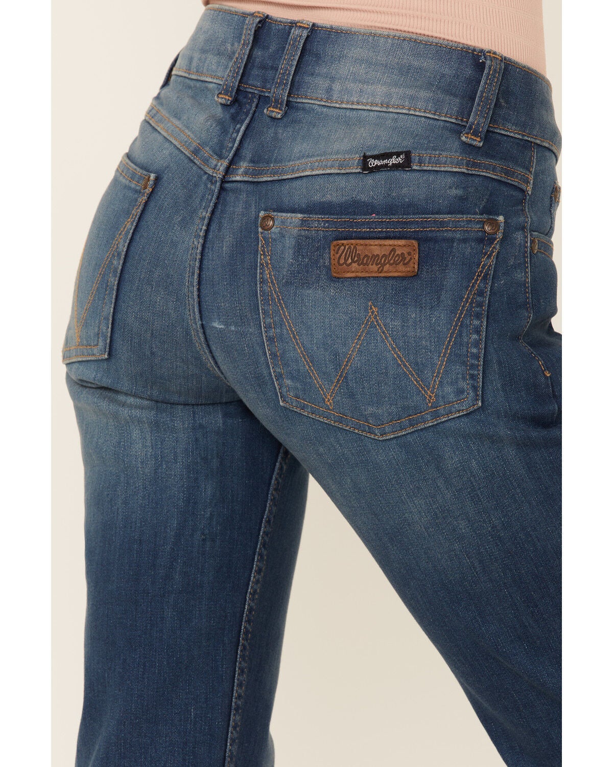 Image #4 - Wrangler Retro Women's Mae Nadia Light-Wash Stretch Bootcut Jeans, Blue, hi-res