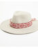 Image #1 - Nikki Beach Women's Mink Cheyenne Ribbon Fedora, Cream, hi-res