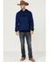 Image #3 - RANK 45® Men's Ranhan Logo Hooded Sweatshirt , Blue, hi-res