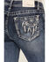 Image #2 - Grace in LA Women's Medium Wash Mid Rise Dream Catcher Pocket Bootcut Jeans , Dark Wash, hi-res