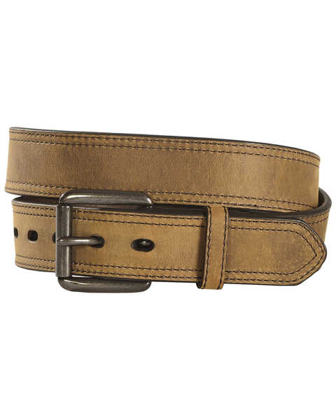 Image #1 - Ariat Men's Basic Jean Leather Belt, Brown, hi-res