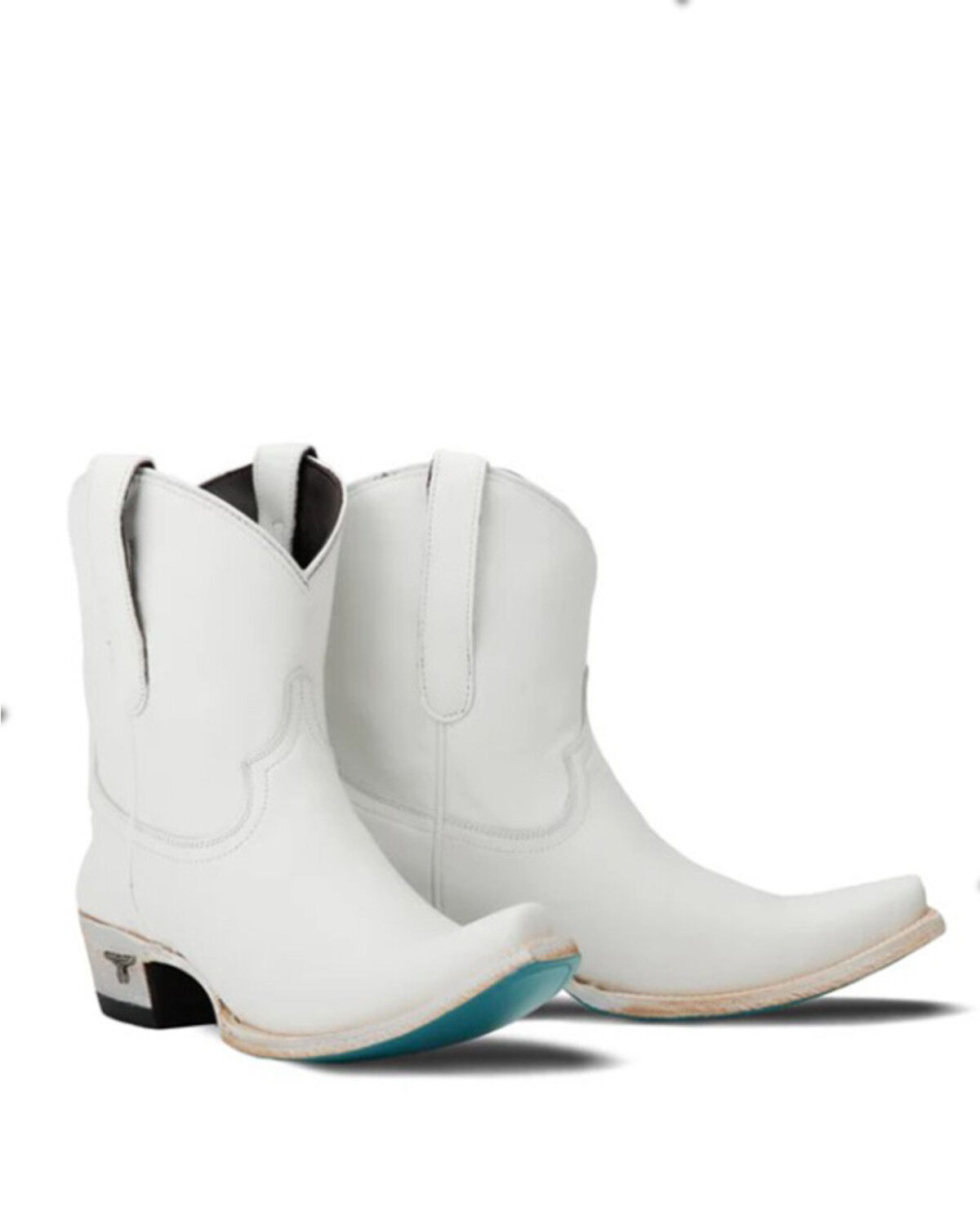 Image #1 - Lane Women's Emma Jane Western Booties - Snip Toe, White, hi-res