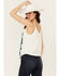 Image #4 - Shyanne Women's Floral Embroidered Tank , White, hi-res
