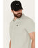 Image #2 - Brixton Men's Charter Solid Short Sleeve Button-Down Shirt, Light Grey, hi-res