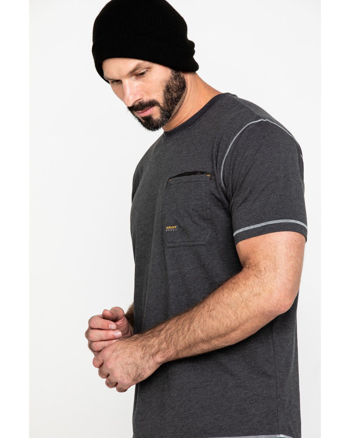 Image #3 - Ariat Men's Rebar Workman Technician Graphic Work T-Shirt, Heather Grey, hi-res