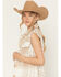 Image #2 - Ashley Women's Plaid Print Button-Down Long Vest, Beige, hi-res
