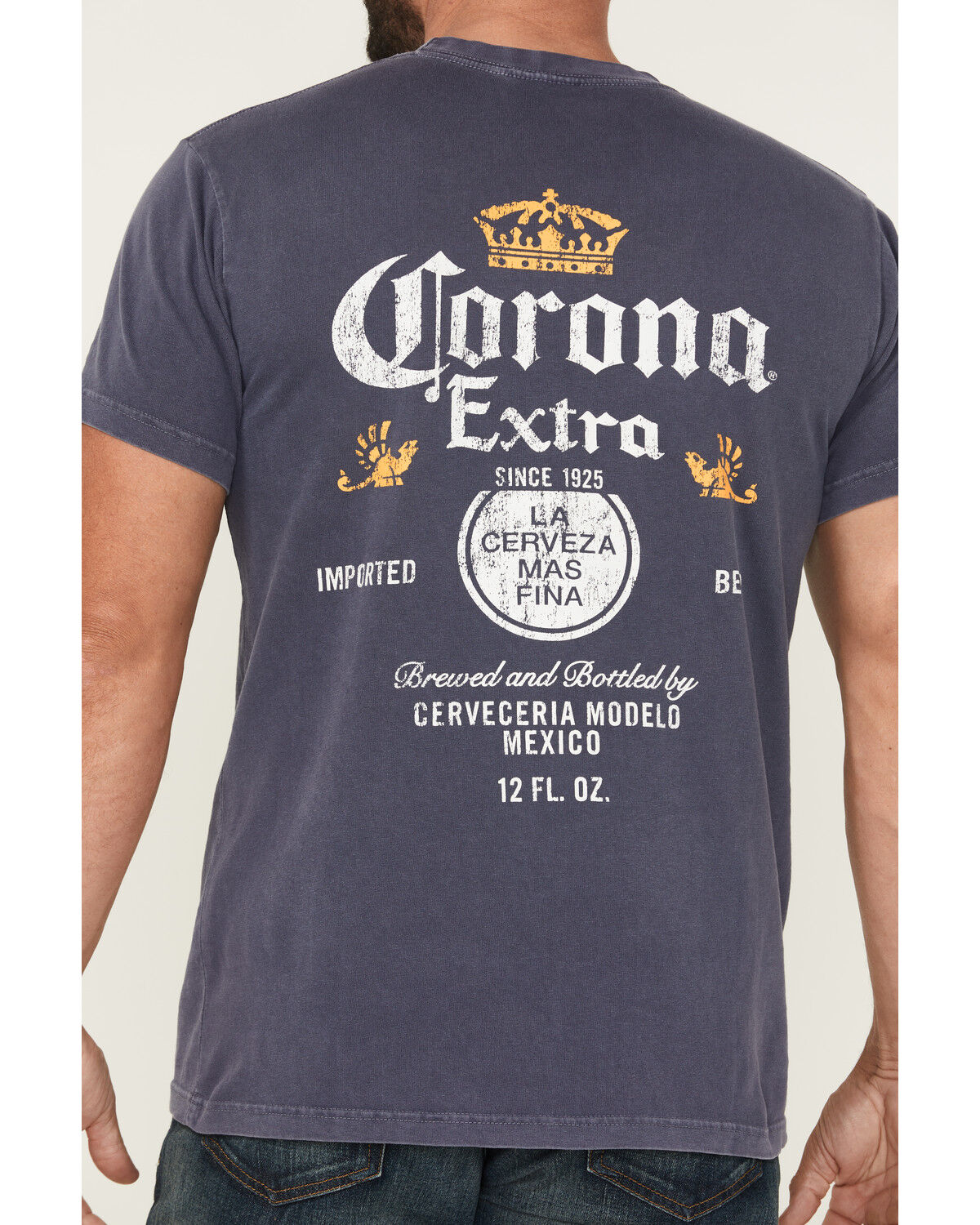 Image #4 - Changes Men's Corona Short Sleeve Pocket Graphic T-Shirt, Navy, hi-res