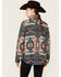 Image #4 - Rock & Roll Denim Women's Southwestern Print Snap Shacket, Teal, hi-res