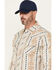 Image #2 - Cody James Men's FR Sedona Southwestern Striped Long Sleeve Pearl Snap Western Work Shirt, Khaki, hi-res
