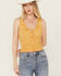 Image #1 - Bila Women's Ditsy Floral Print Cropped Tank Top, Orange, hi-res