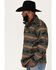 Image #2 - Ariat Men's Wesley Southwestern Print 1/4 Button Fleece Pullover , Brown, hi-res