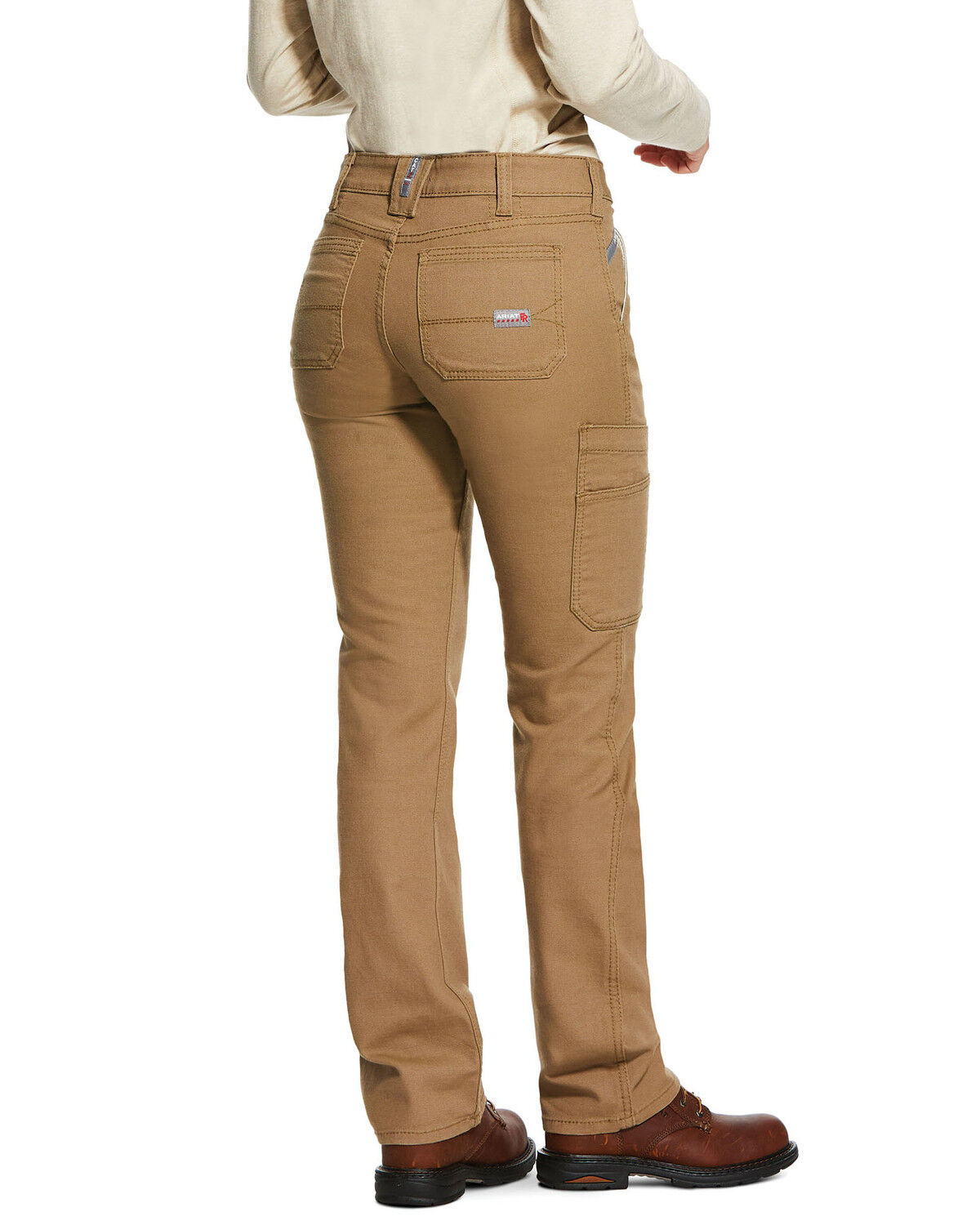 Image #1 - Ariat Women's FR Duralight Stretch Canvas Straight Leg Pants, Beige/khaki, hi-res