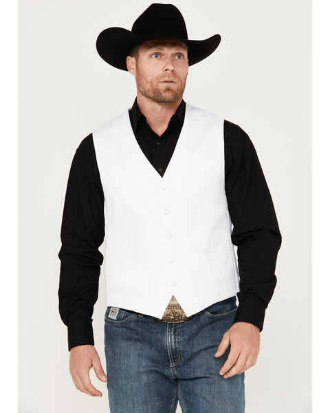 Cody James Men's Austin Paisley Vest, White, hi-res