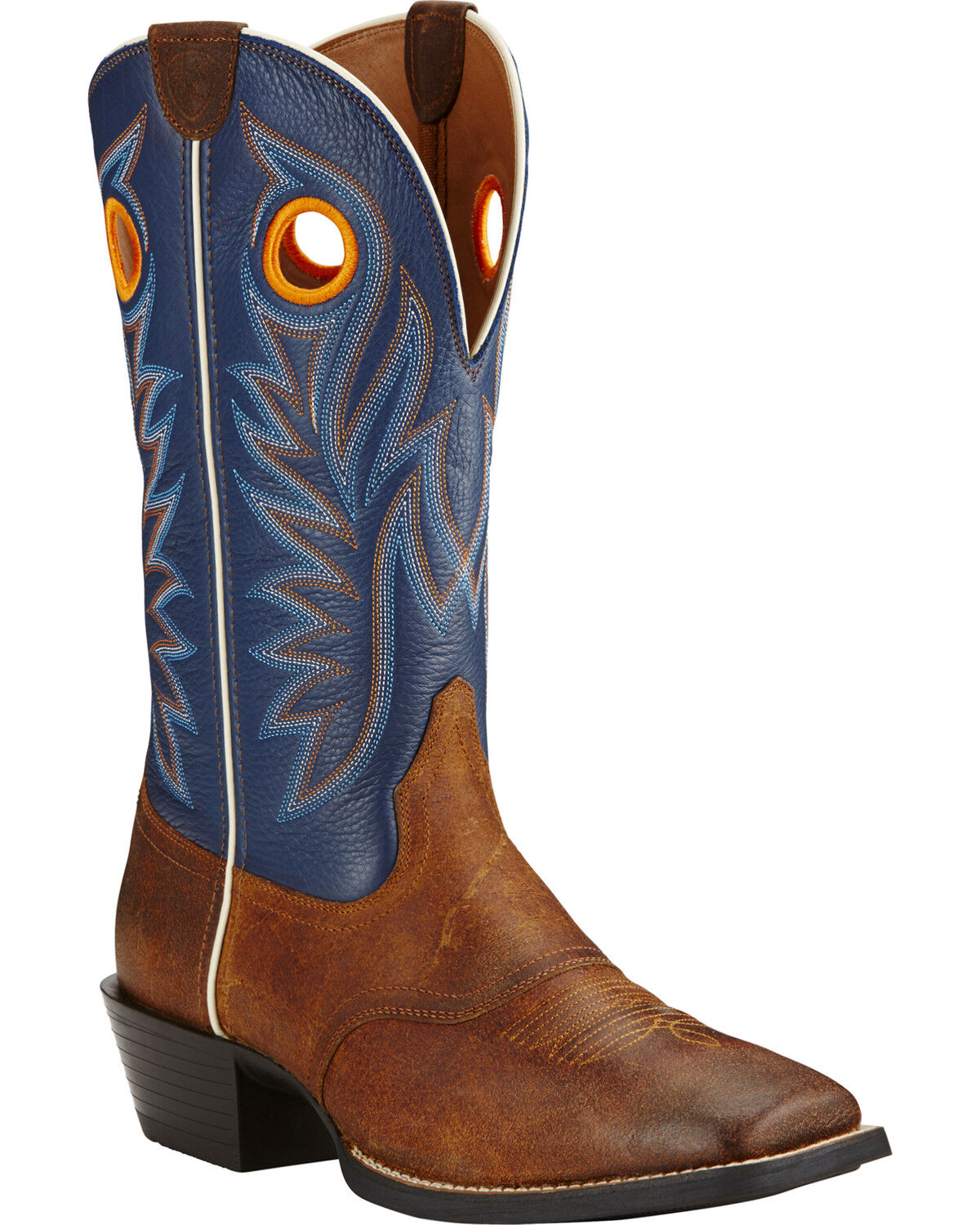 blue square toe boots