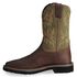 Image #3 - Justin Men's Stampede Driller Brown Work Boots - Steel Toe, Waxed Brn, hi-res