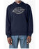 Image #1 - Dickies Men's Durable Water Resistant Camo Hooded Sweatshirt, Navy, hi-res