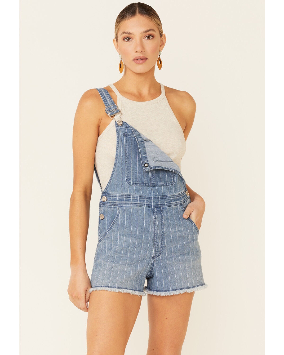 Thin Stripe Shortall Overalls | Sheplers